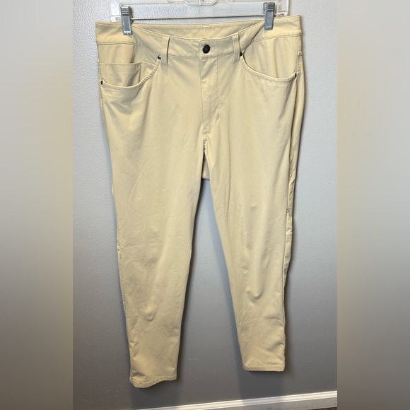 Lululemon‎ Men's ABC Pant Slim *Warpstreme in Trench (Tan) Size 32 - Picture 1 of 4